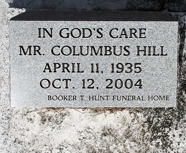 COLUMBUS HILL Gravestone Photo