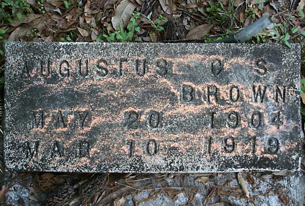 AUGUSTUS O. S. BROWN Gravestone Photo