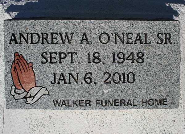 Andrew A. O'Neal Gravestone Photo