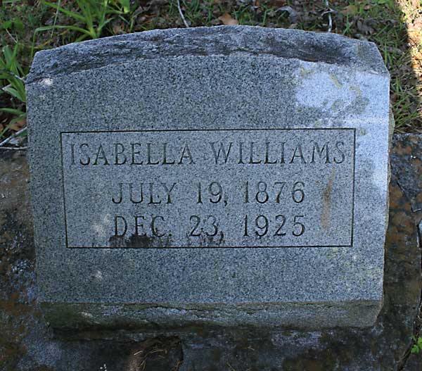 Isabella Williams Gravestone Photo