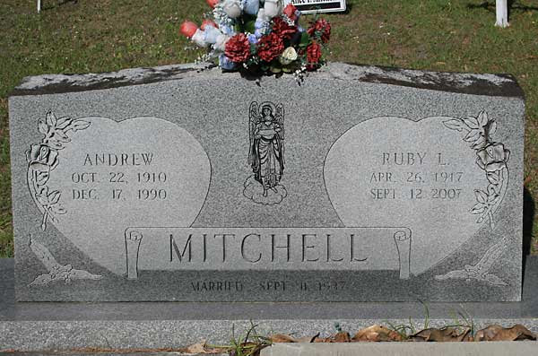 Andrew & Ruby L. Mitchell Gravestone Photo