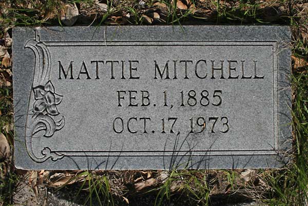 Mattie Mitchell Gravestone Photo