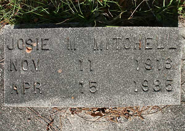 Josie M. Mitchell Gravestone Photo