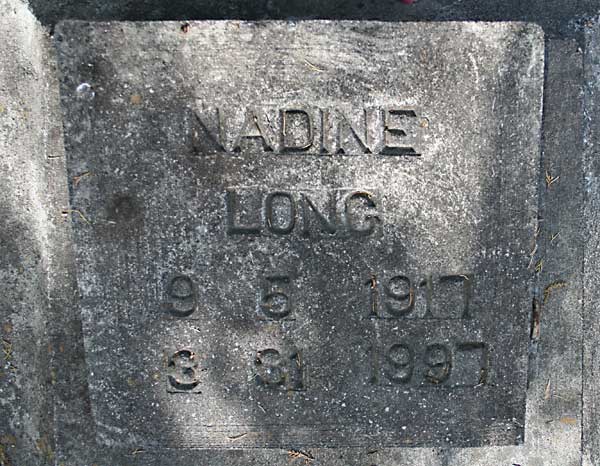 Nadine Long Gravestone Photo