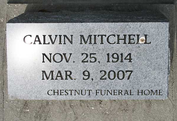 Calvin Mitchell Gravestone Photo