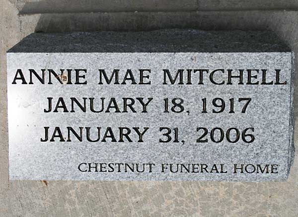 Annie Mae Mitchell Gravestone Photo