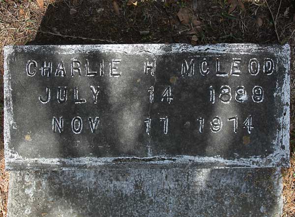 Charlie H. McLeod Gravestone Photo