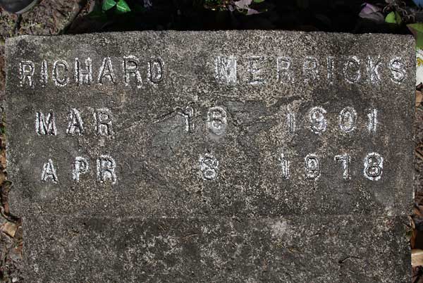 Richard Merricks Gravestone Photo
