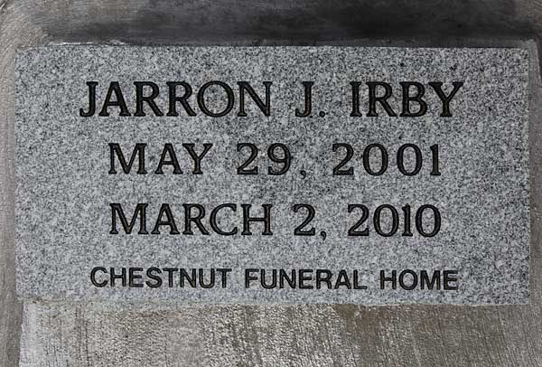 Jarron J. Irby Gravestone Photo