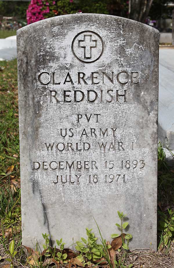 Clarence Reddish Gravestone Photo
