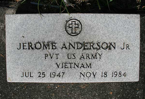 Jerome Anderson Gravestone Photo