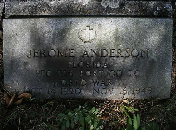Jerome Anderson Gravestone Photo