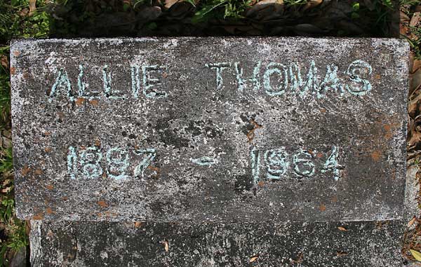 Allie Thomas Gravestone Photo