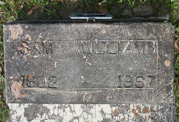 Sam Williams Gravestone Photo