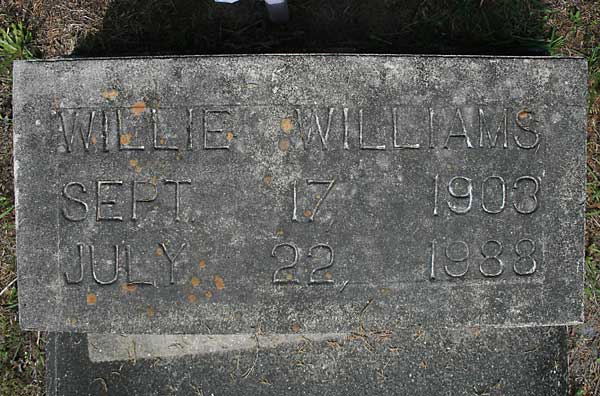 Willie Williams Gravestone Photo