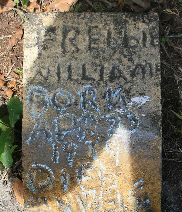 Frebbie Williams Gravestone Photo