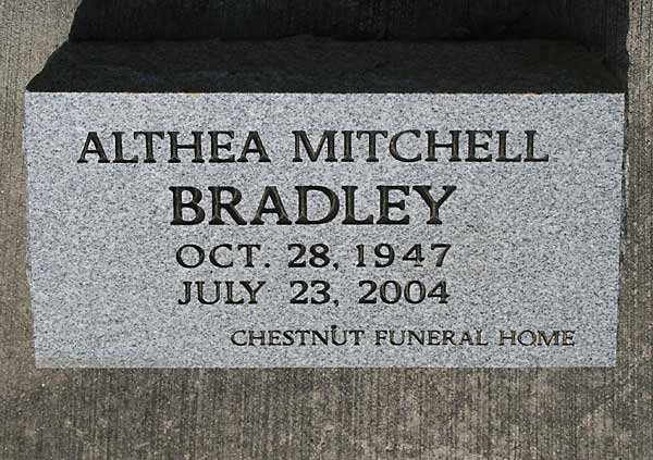 Althea Mitchell Bradley Gravestone Photo