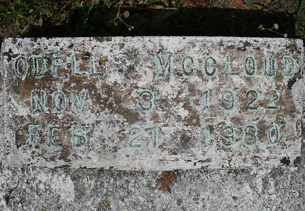 Odell McCloud Gravestone Photo