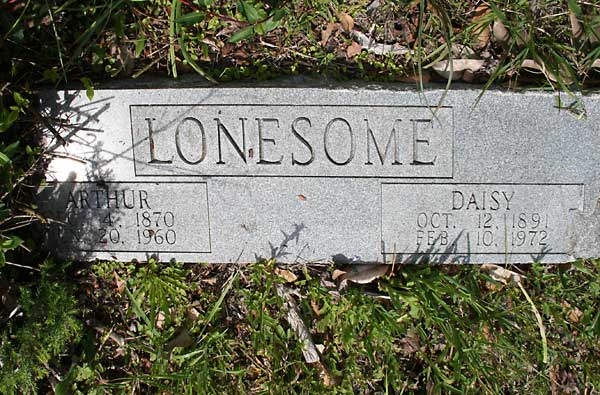 Arthur & Daisy Lonesome Gravestone Photo