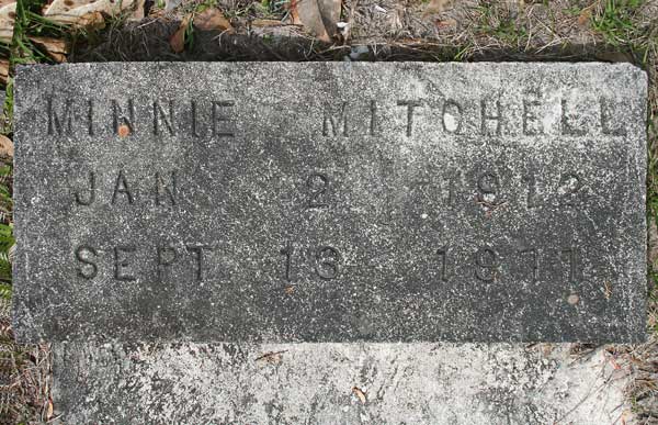 Minnie Mitchell Gravestone Photo