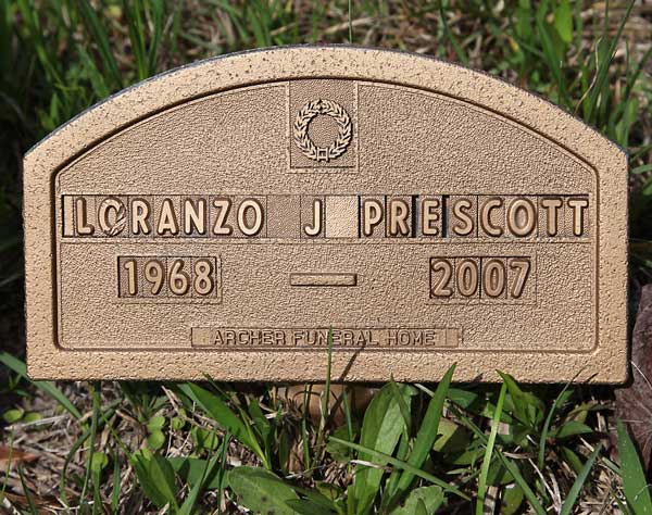 Loranzo J. Prescott Gravestone Photo