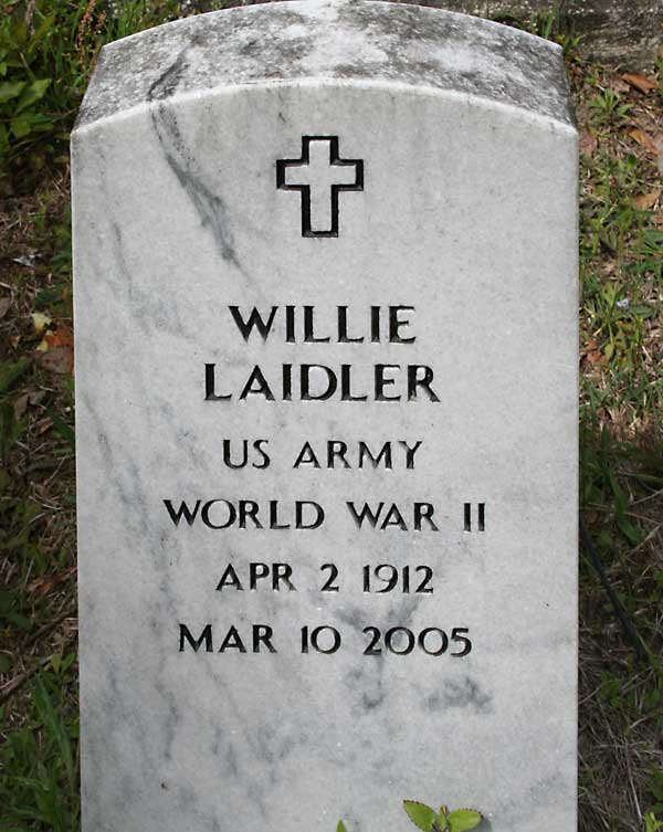 Willie Laidler Gravestone Photo