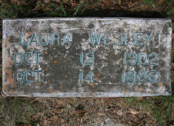 Laura Wesley Gravestone Photo