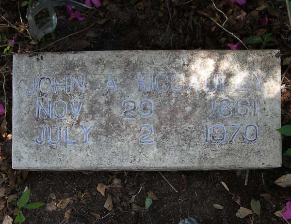 John A. McCauley Gravestone Photo