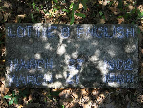 Lottie B. English Gravestone Photo