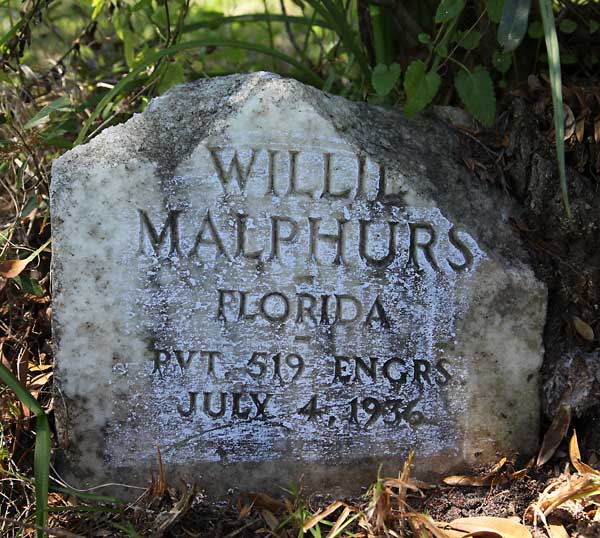 Willie Malphurs Gravestone Photo