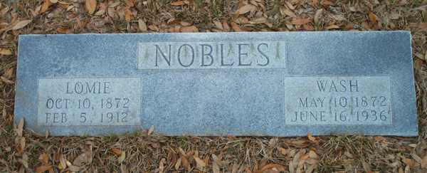Lomie & Wash Nobles Gravestone Photo