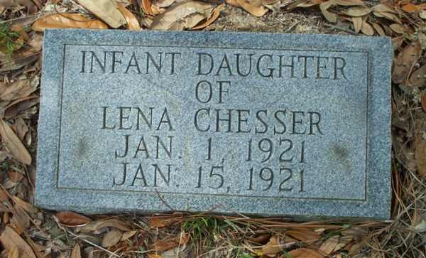 Infant Daughter Chesser Gravestone Photo