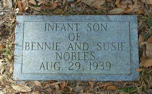 Infant Son Nobles Gravestone Photo