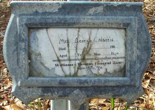 George (Mrs.) Harris Gravestone Photo