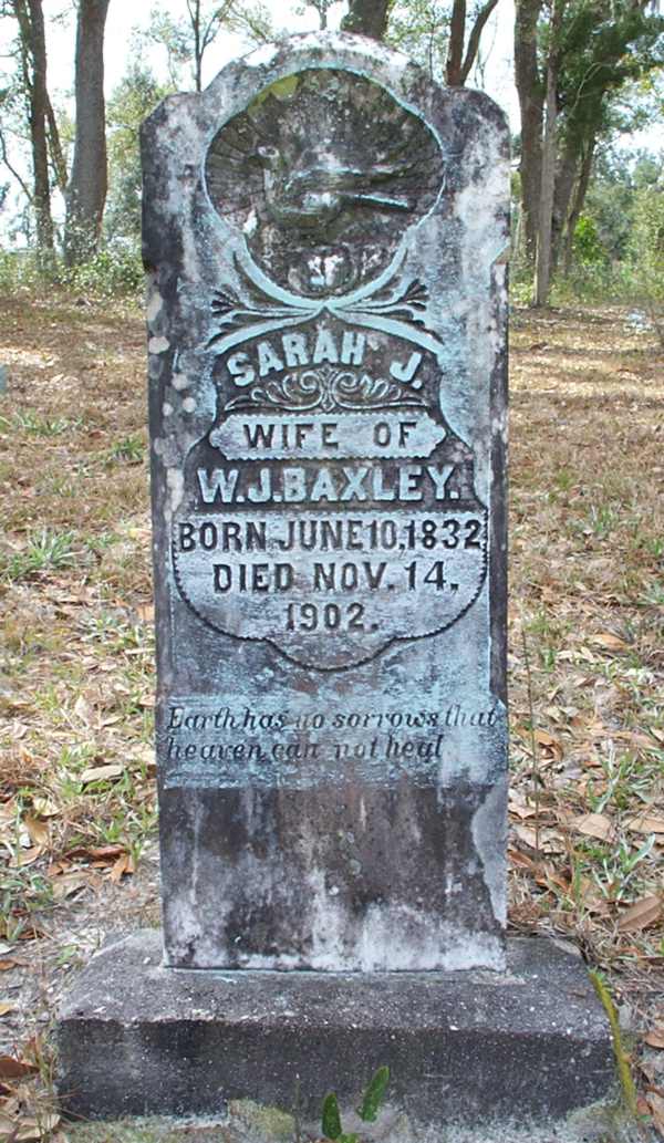 Sarah J. Baxley Gravestone Photo