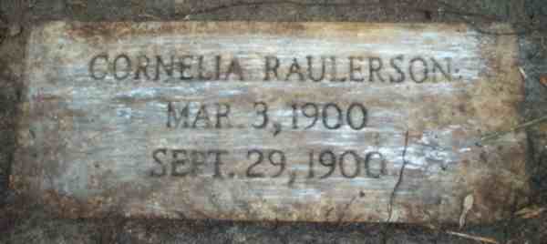 Cornelia Raulerson Gravestone Photo
