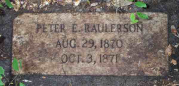 Peter E. Raulerson Gravestone Photo