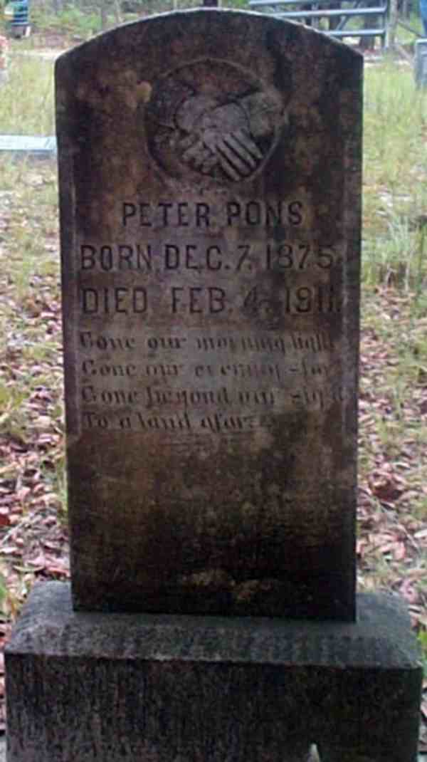 Peter Pons Gravestone Photo