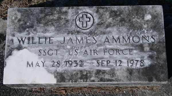 Willie James Ammons Gravestone Photo
