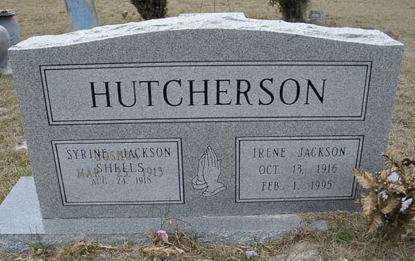 Syrine/Irene Hutcherson Gravestone Photo