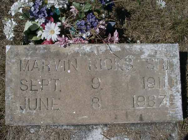 Marvin Ricks Gravestone Photo